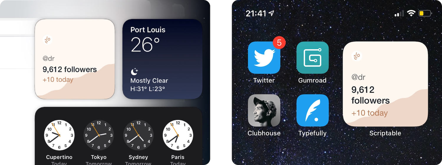 Twitter iOS widgets · ilo